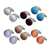 Male Fancy Cuff links Smart Prom Button Satin Colored