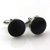 Male Fancy Cuff links Smart Prom Button Satin Colored