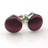 Male Fancy Cuff links Smart Prom Button Satin Colored