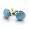 Male Fancy Cuff links Smart Prom Button Satin Colored