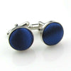 Male Fancy Cuff links Smart Prom Button Satin Colored