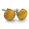 Male Fancy Cuff links Smart Prom Button Satin Colored