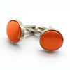 Male Fancy Cuff links Smart Prom Button Satin Colored