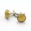 Male Fancy Cuff links Smart Prom Button Satin Colored