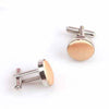 Male Fancy Cuff links Smart Prom Button Satin Colored