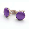 Male Fancy Cuff links Smart Prom Button Satin Colored