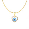 New Fashion Choker pendants Heart-shaped Necklace Silver Plated Blue Eye Enamel For Women