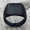 Fashion Simple Style Black Square Ring Classic Ring Engagement Jewelry