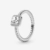 Sterling Silver Princess Tiara Crown Sparkling Love Heart ,CZ Rings for Women