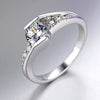 100% 925 Sterling Silver Diamond Rings For Women, Fine jewelry