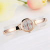 Women Luxury Rose Gold Silver Bracelet Wristwatch  Simple Casual Quartz Clock *Free Shipping