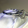 Original 18K White Gold Ring Luxury Diamond Women Silver 925 Ring Free Shipping