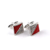 New High Quality Luxury Business Square Rhinestone Cufflinks for Men Classic Elegant Fashion Male French Shirt Silver Cuff Links *Free Shipping