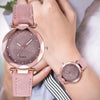 Ladies Fashion Korean Rhinestone Rose Gold Quartz Watch