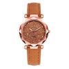 Ladies Fashion Korean Rhinestone Rose Gold Quartz Watch