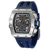 Men Luxury Top Brand Quartz Tonneau Design  Waterproof Sapphire Glass Chronograph Fashion Watch