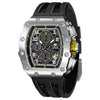 Men Luxury Top Brand Quartz Tonneau Design  Waterproof Sapphire Glass Chronograph Fashion Watch