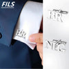 Luxury Initials Men Personalized Stainless Steel Gold 2-3Letters Cufflink