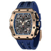 Men Luxury Top Brand Quartz Tonneau Design  Waterproof Sapphire Glass Chronograph Fashion Watch