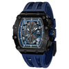 Men Luxury Top Brand Quartz Tonneau Design  Waterproof Sapphire Glass Chronograph Fashion Watch
