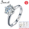 Original 18K White Gold Ring Luxury Diamond Women Silver 925 Ring Free Shipping