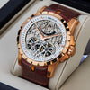 New Design Brand Luxury Transparent Hollow Skeleton Watches for Men Tourbillon Rose Gold Automatic With Free Shipping