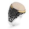 luxury natural red stone Turkish handmade crown ring is suitable for men and women fashion trend banquet jewelry gifts