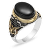 luxury natural red stone Turkish handmade crown ring is suitable for men and women fashion trend banquet jewelry gifts