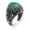 luxury natural red stone Turkish handmade crown ring is suitable for men and women fashion trend banquet jewelry gifts