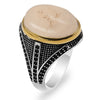 luxury natural red stone Turkish handmade crown ring is suitable for men and women fashion trend banquet jewelry gifts