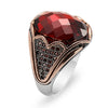 luxury natural red stone Turkish handmade crown ring is suitable for men and women fashion trend banquet jewelry gifts