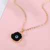 Simple Thin Pendant Women Necklace Fashion Gold Color Choker Chain Round Heart Female Friend Gift