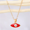 Simple Thin Pendant Women Necklace Fashion Gold Color Choker Chain Round Heart Female Friend Gift