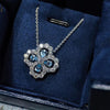 Vintage Fashion Crystal Flower Pendant Necklace Woman Luxury Gold Chain