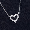 Gold Color Double Layer Heart Necklace For Women Clavicle Chain Elegant Charm Pendant