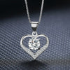 Gold Color Double Layer Heart Necklace For Women Clavicle Chain Elegant Charm Pendant