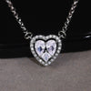 Gold Color Double Layer Heart Necklace For Women Clavicle Chain Elegant Charm Pendant