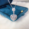 Gold Color Double Layer Heart Necklace For Women Clavicle Chain Elegant Charm Pendant