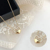 Gold Color Double Layer Heart Necklace For Women Clavicle Chain Elegant Charm Pendant