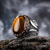 Signet Ring For Men And Women Ancient Silver Color Black Onyx Stone