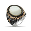 Signet Ring For Men And Women Ancient Silver Color Black Onyx Stone