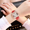 Women Bracelet set Starry Sky Casual Leather Quartz Wristwatch