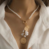 New Fashion Irregular Pearl Pendant Necklaces Simple Cute Snake Chain For Women