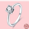 Sterling Silver Rings For Women Popular Flower Lucky Rings