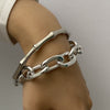 Thick Gold Color Charm Bracelets Bangles 2022 New Fashion Jewelry 4pcs Chain Bracelets Set for Women