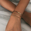 Thick Gold Color Charm Bracelets Bangles 2022 New Fashion Jewelry 4pcs Chain Bracelets Set for Women