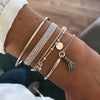 Thick Gold Color Charm Bracelets Bangles 2022 New Fashion Jewelry 4pcs Chain Bracelets Set for Women