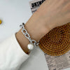 Thick Gold Color Charm Bracelets Bangles 2022 New Fashion Jewelry 4pcs Chain Bracelets Set for Women