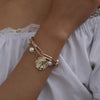 Thick Gold Color Charm Bracelets Bangles 2022 New Fashion Jewelry 4pcs Chain Bracelets Set for Women