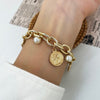 Thick Gold Color Charm Bracelets Bangles 2022 New Fashion Jewelry 4pcs Chain Bracelets Set for Women